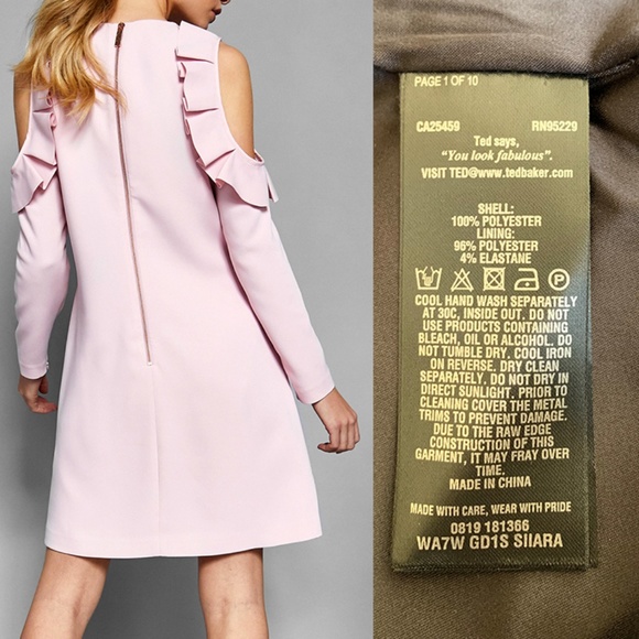 TED BAKER | Cold Shoulder Dress | Size 1 - Picture 9 of 11